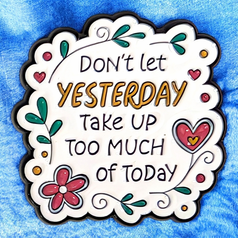 Inspirational Enamel Pin with Floral Design